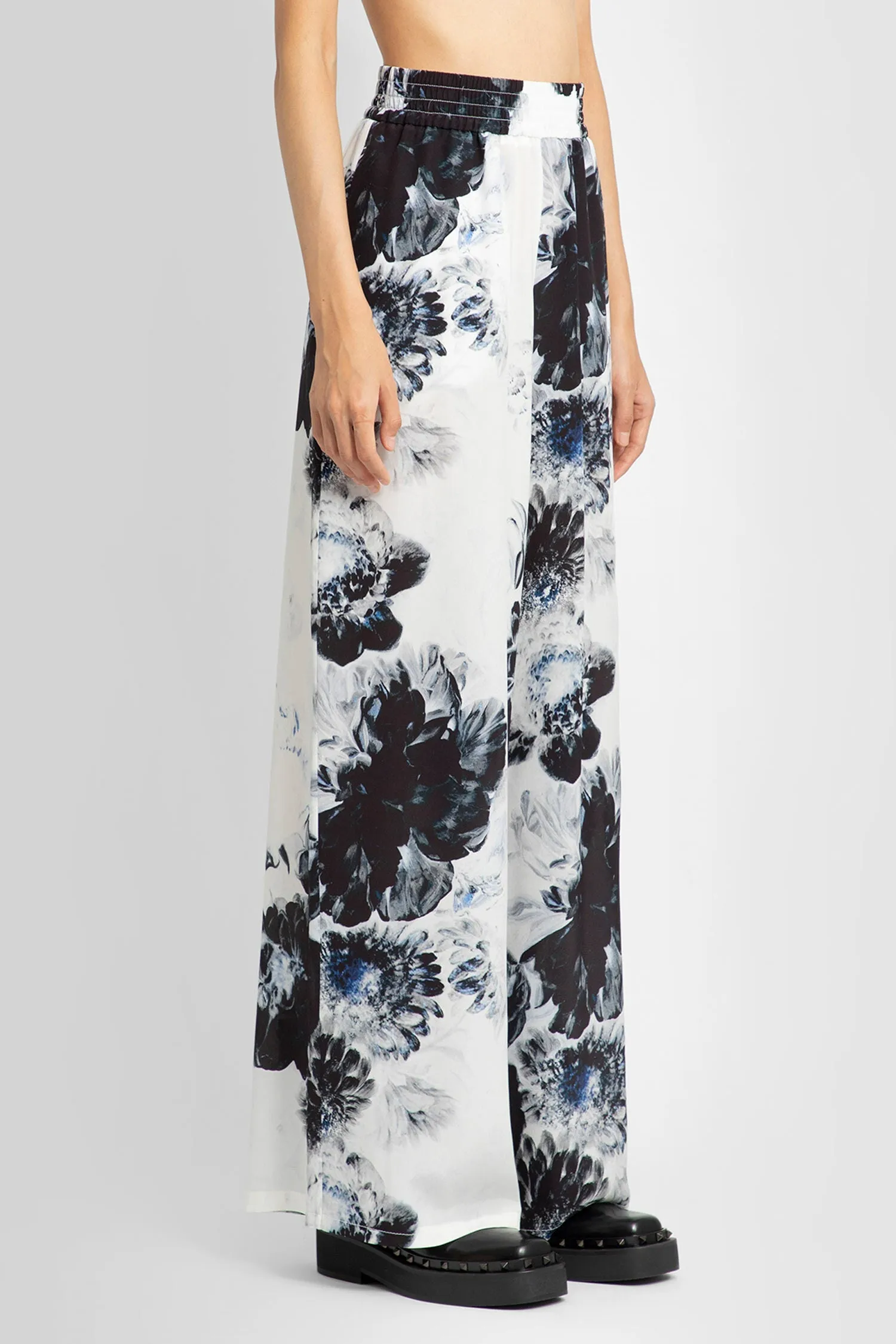 ALEXANDER MCQUEEN WOMAN BLACK&WHITE TROUSERS