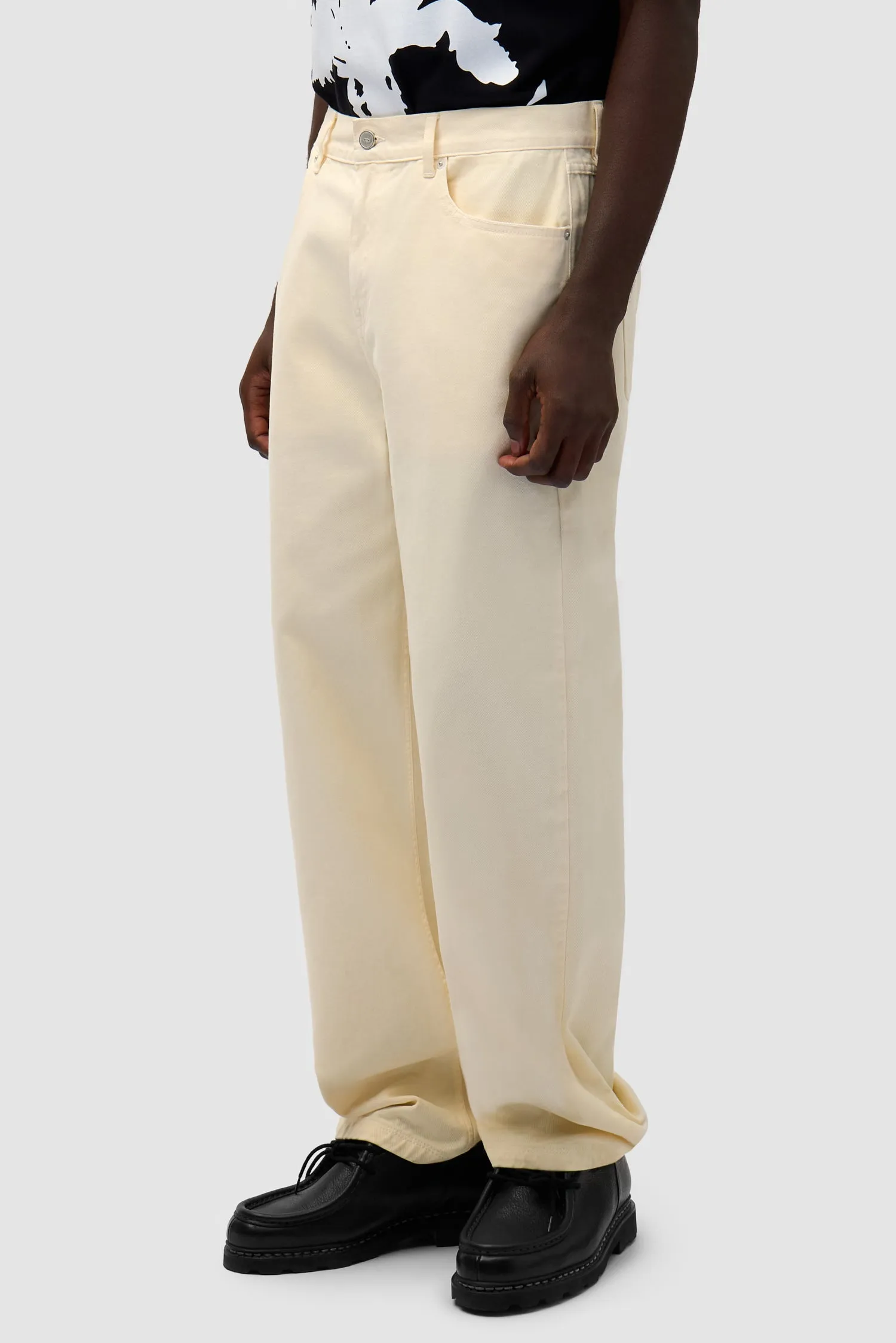 Back Bird Pants - Cream