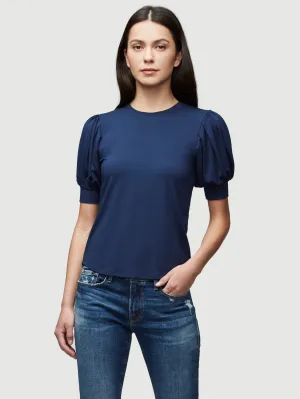 Balloon Sleeve Tee -- Navy