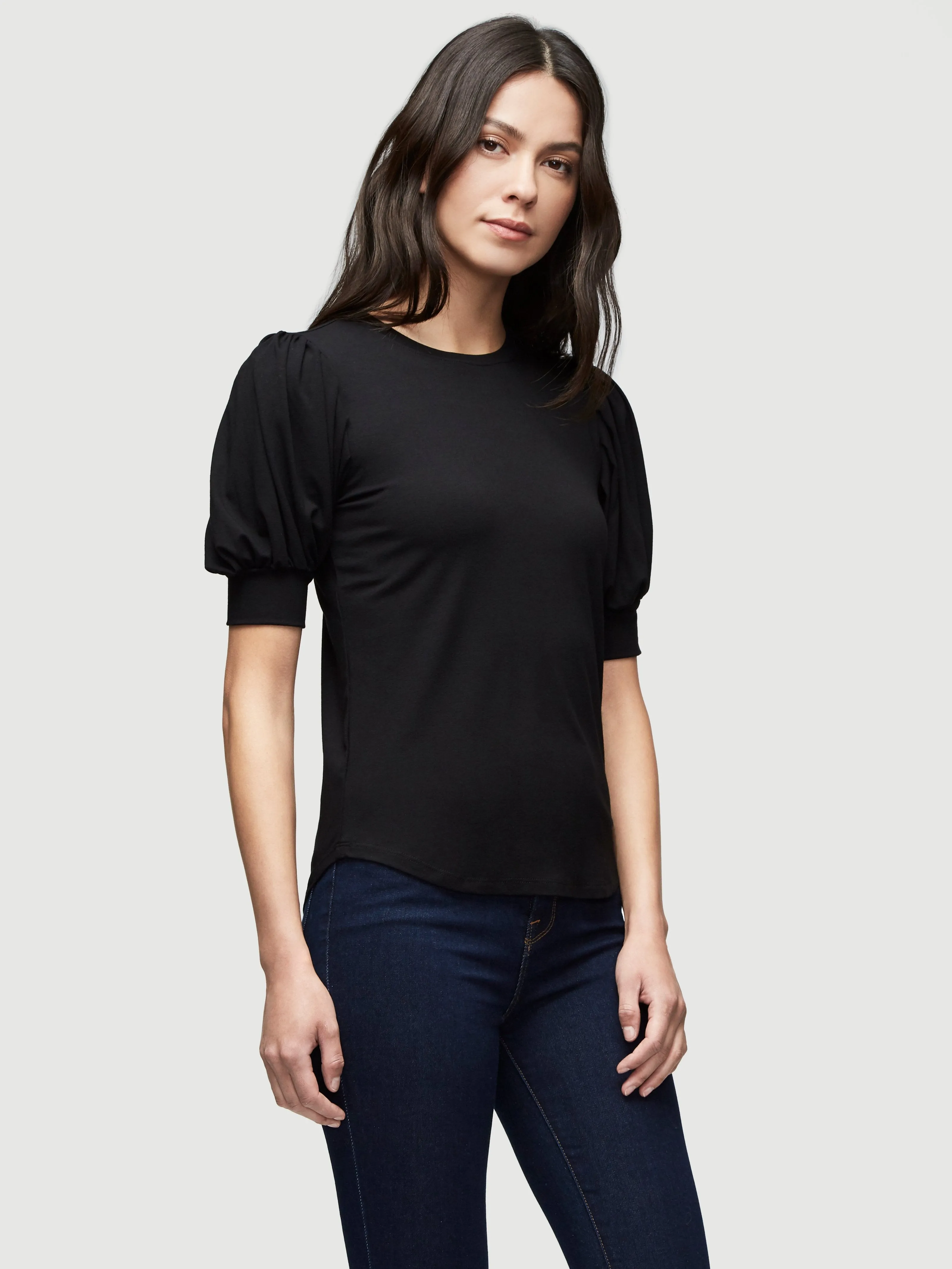 Balloon Sleeve Tee -- Noir