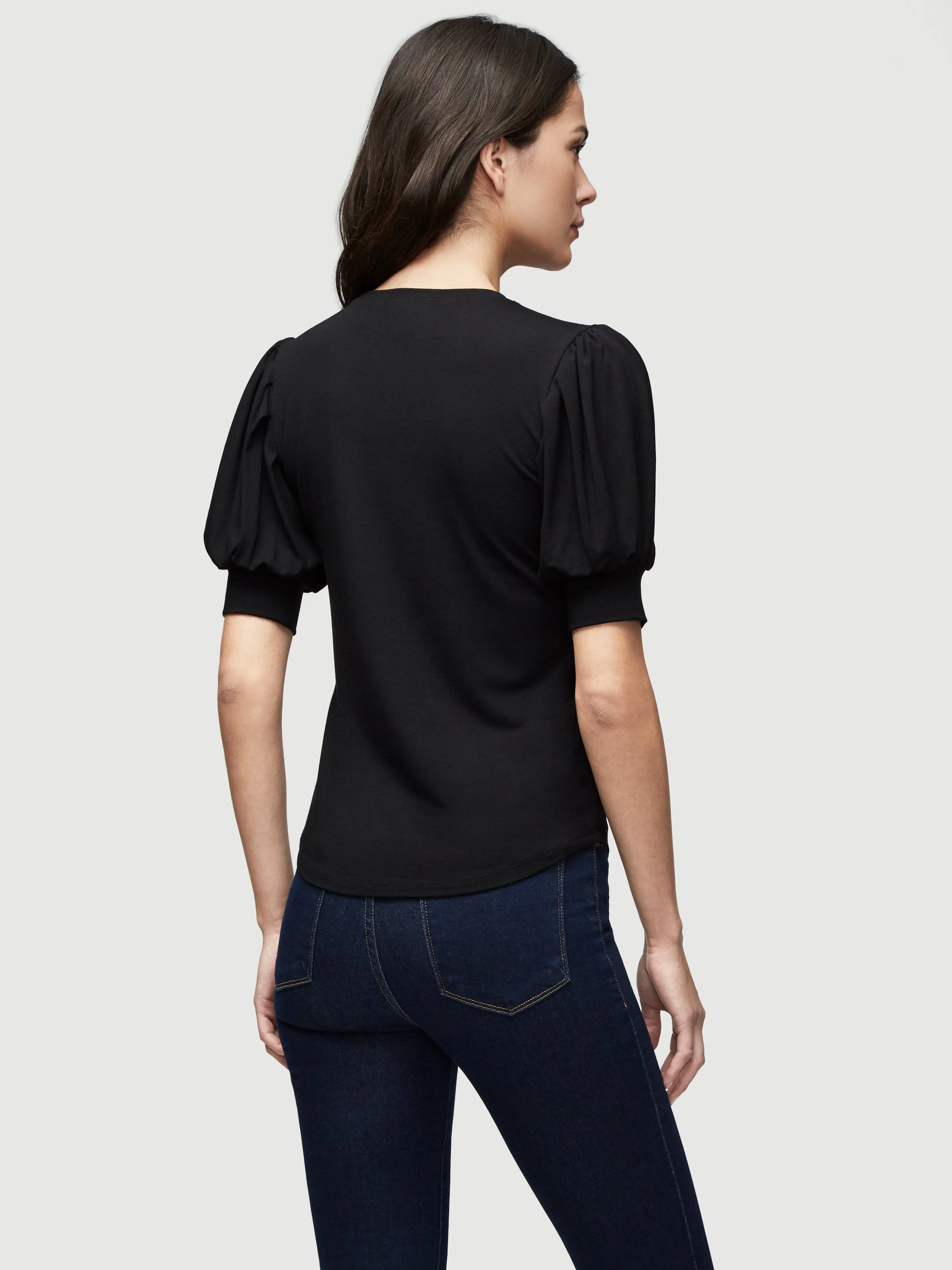 Balloon Sleeve Tee -- Noir
