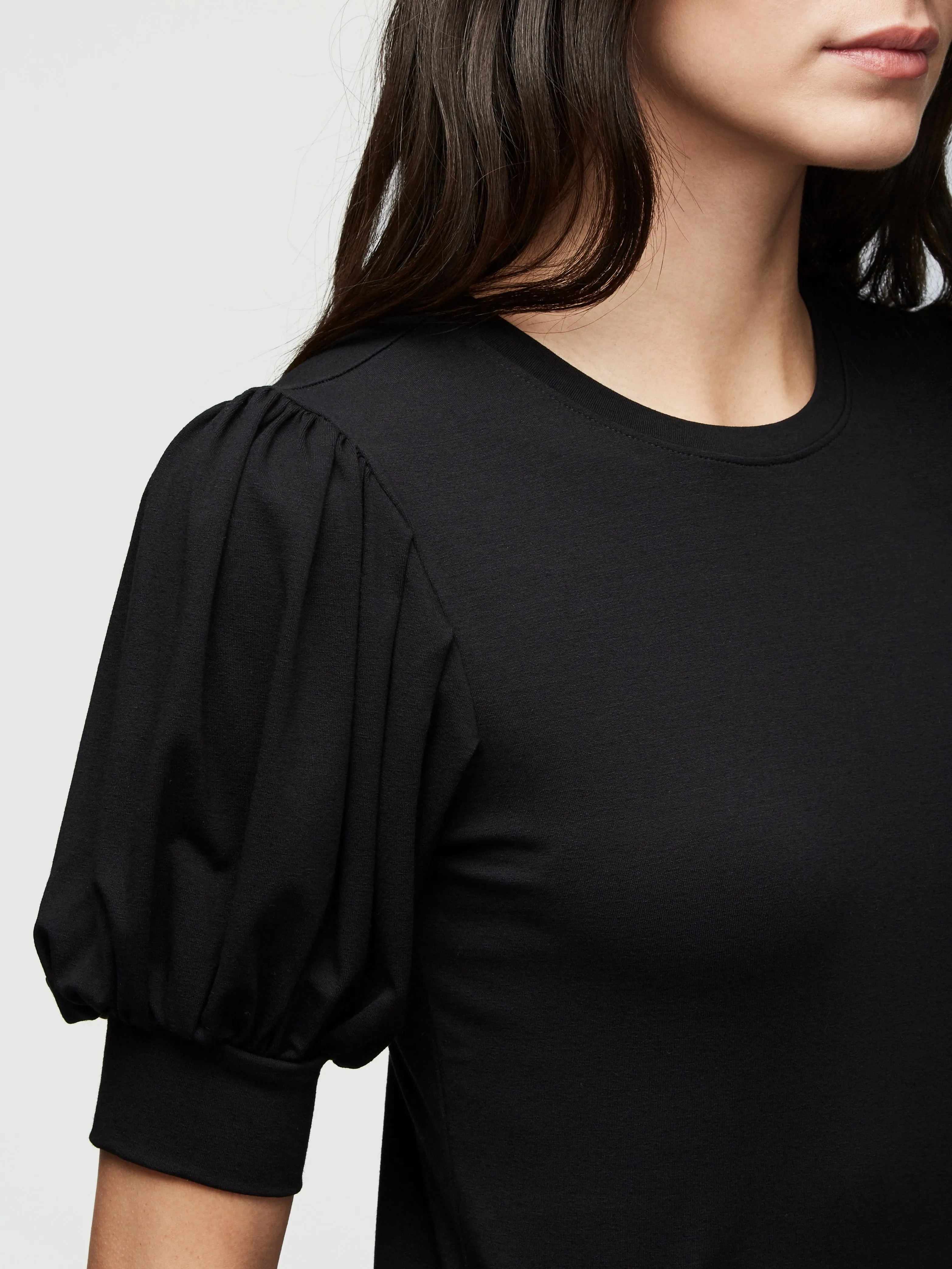 Balloon Sleeve Tee -- Noir