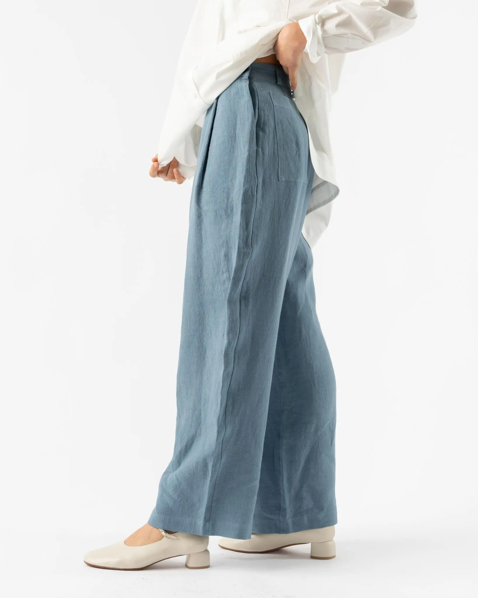 Cawley Georgia Trousers in Washed Blue