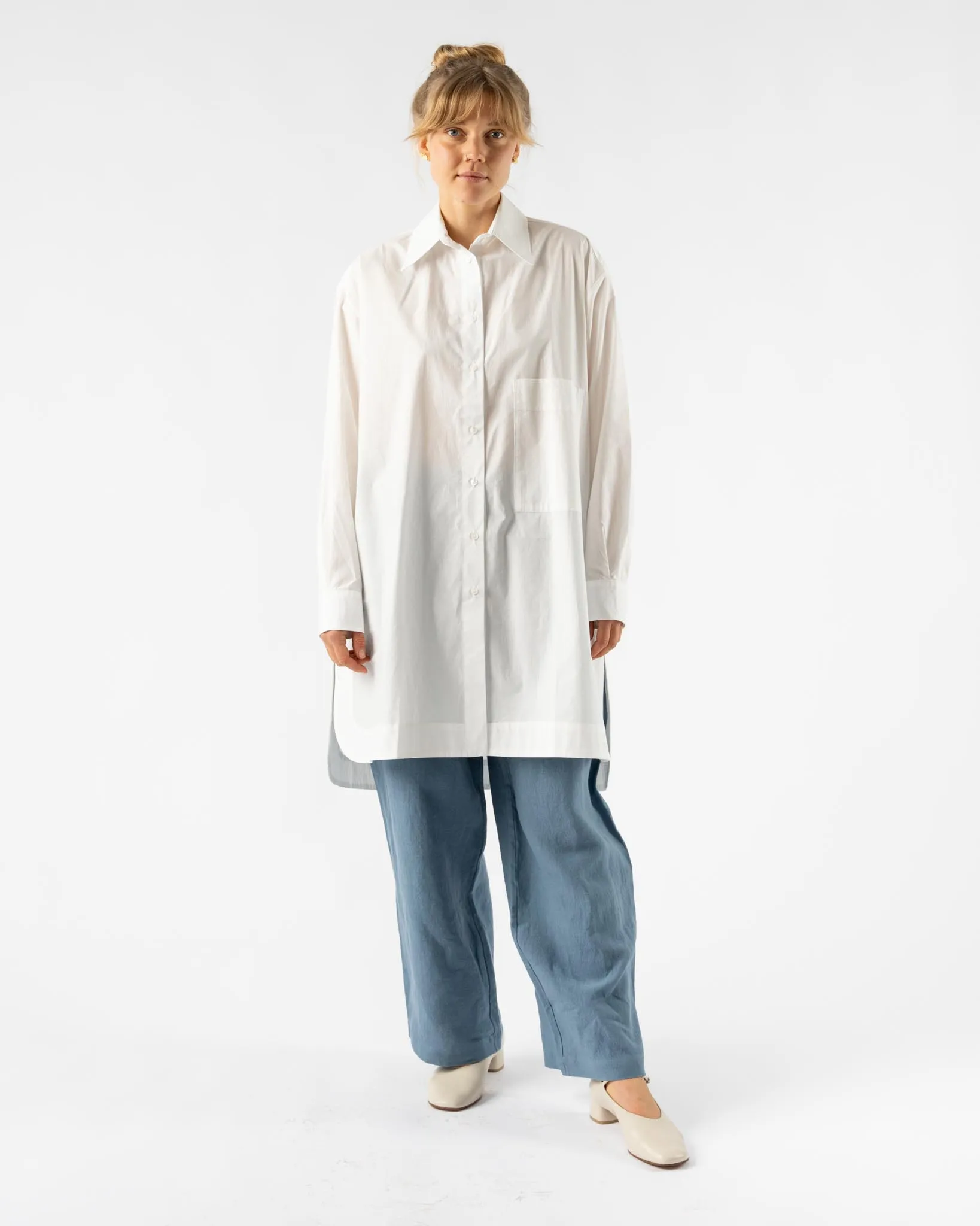 Cawley Georgia Trousers in Washed Blue