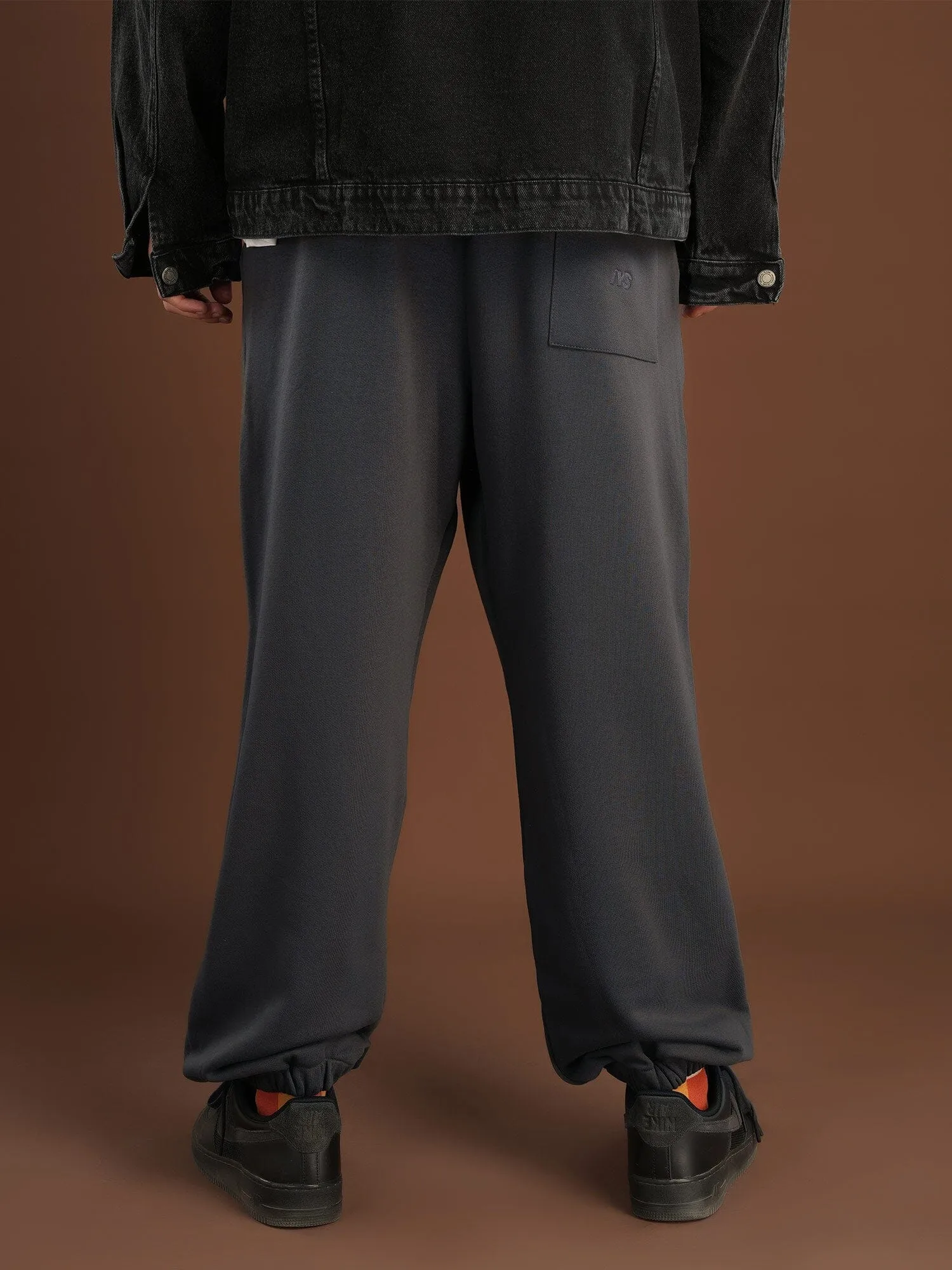 Dark Grey Printed Swants