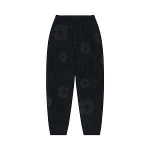 Denim Tears The Cotton Wreath Sweatpants 'Black Monochrome'