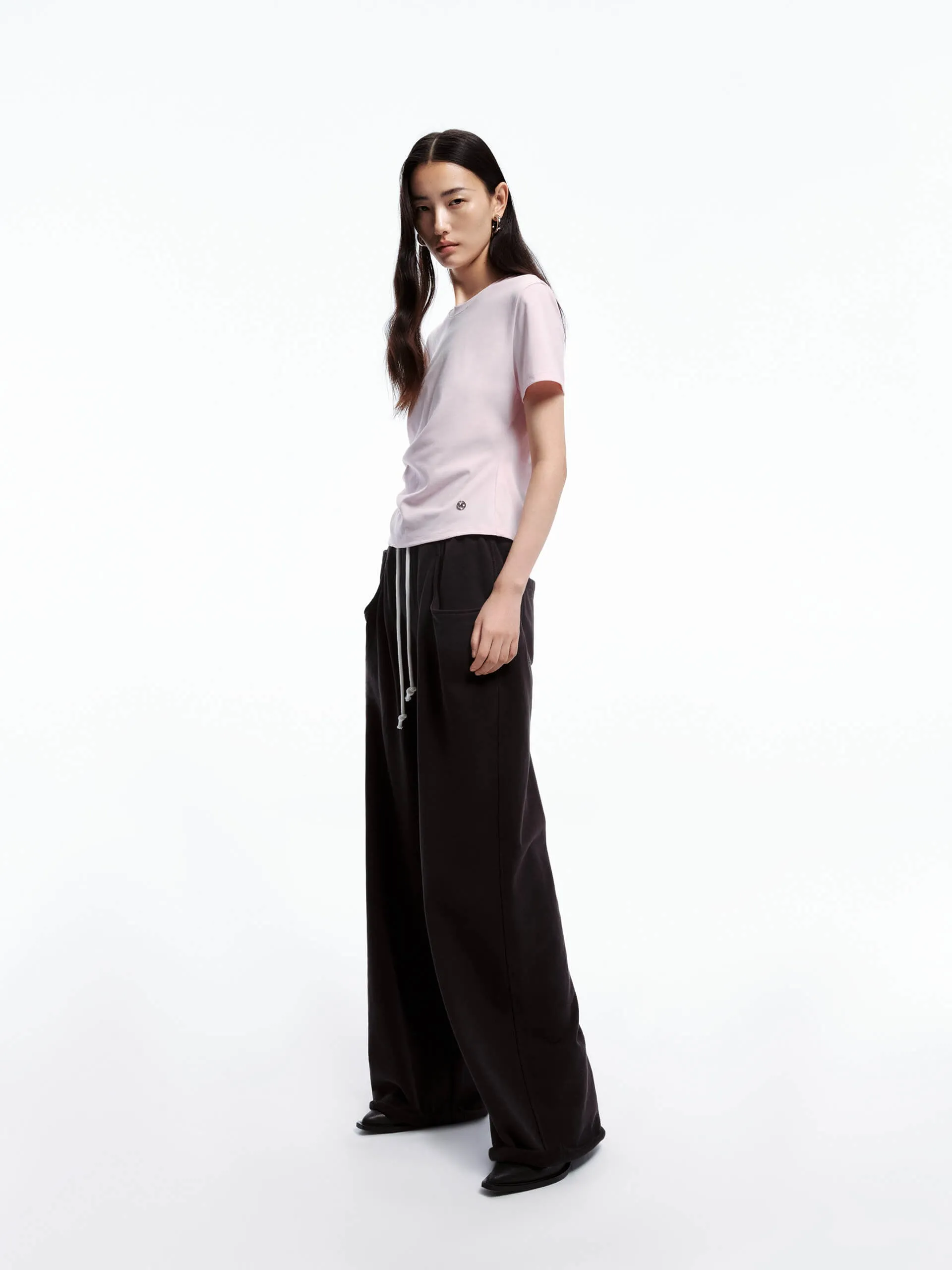 Drawstring Wide Leg Pants