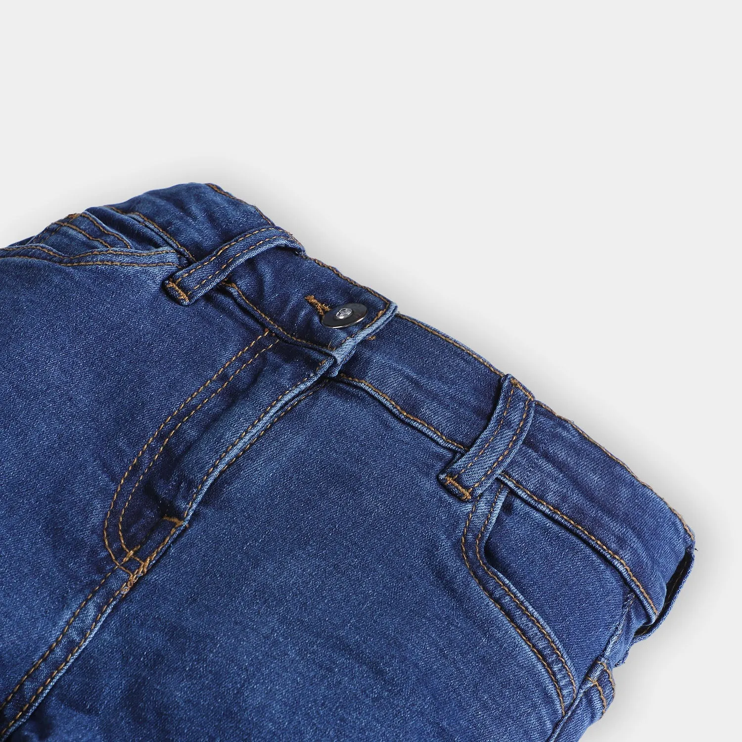 Girls Denim Pant Basic -Mid Blue