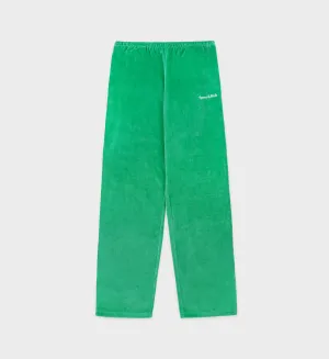 Health Ivy Velour Sweatpant - Verde/White