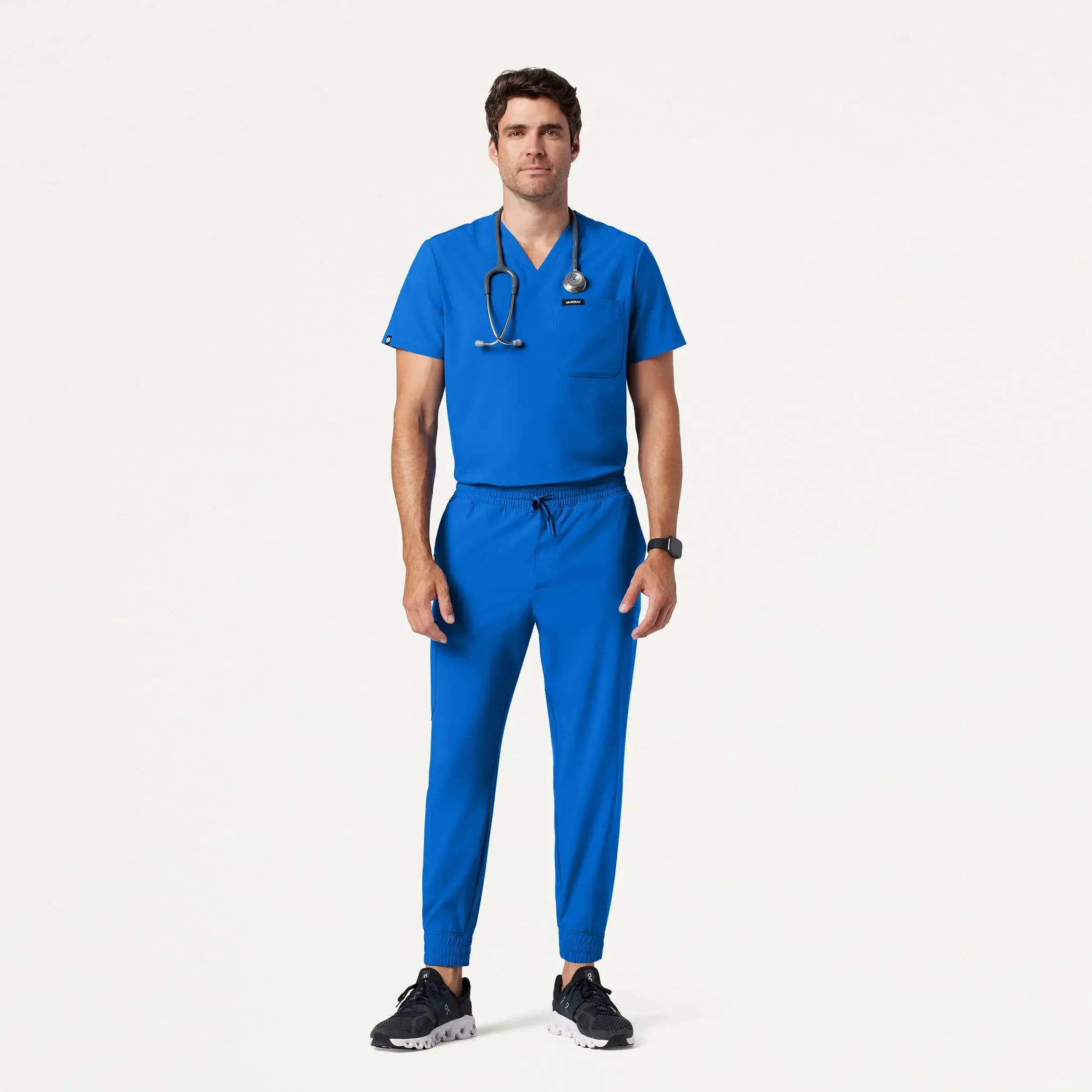 Jaanuu Men's Holmes ULTRAlite™ 1-Pocket Scrub Top - Royal Blue