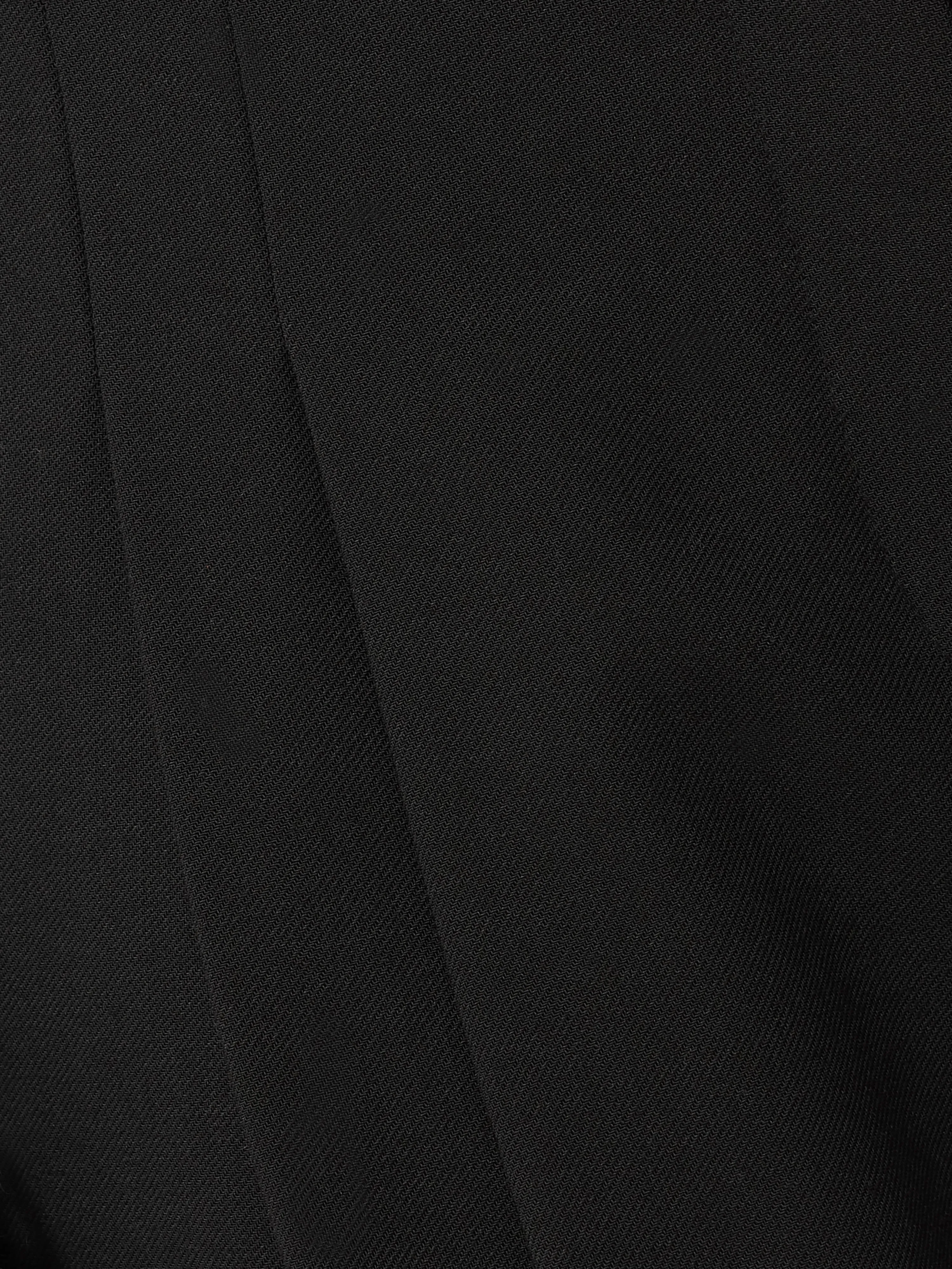 Kemp Wide Leg Japanese Wool Trouser | Black