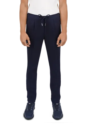 Linen Jogger in Midnight Blue
