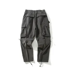 Man Fall Outfits Cargo Pants Autumn and Winter Functional Three-Dimensional Pocket Characteristic Belt Straight Casual Corduroy Pants Men