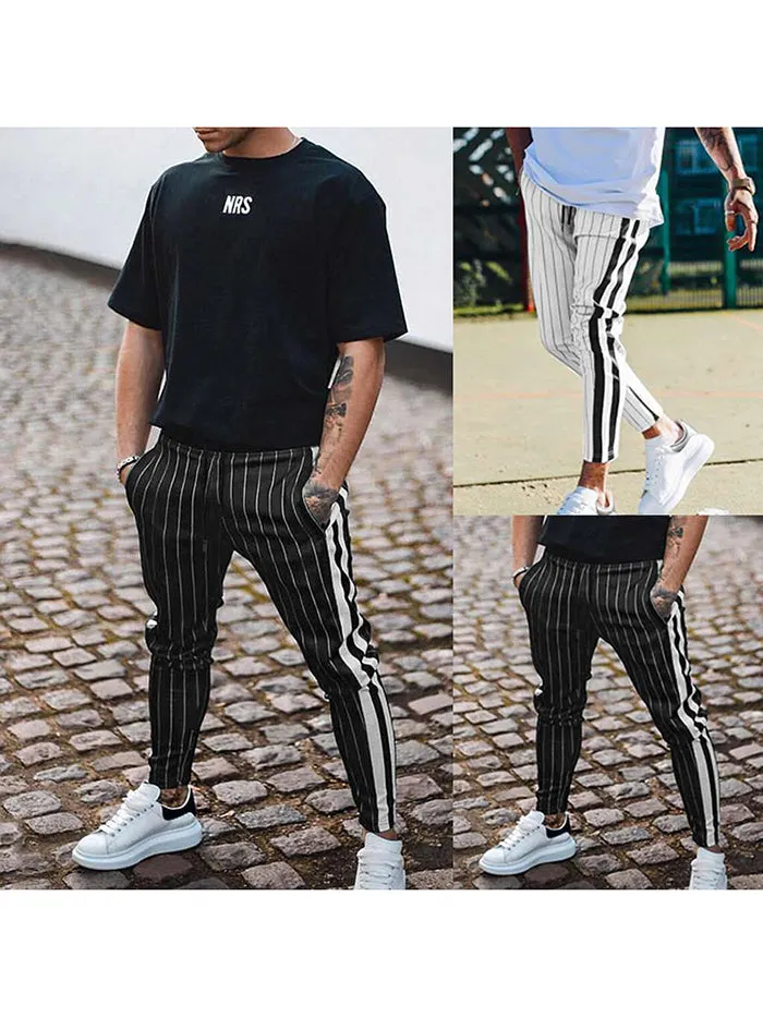 Men's Elastic Waist Side Pocket Zipper Jogger