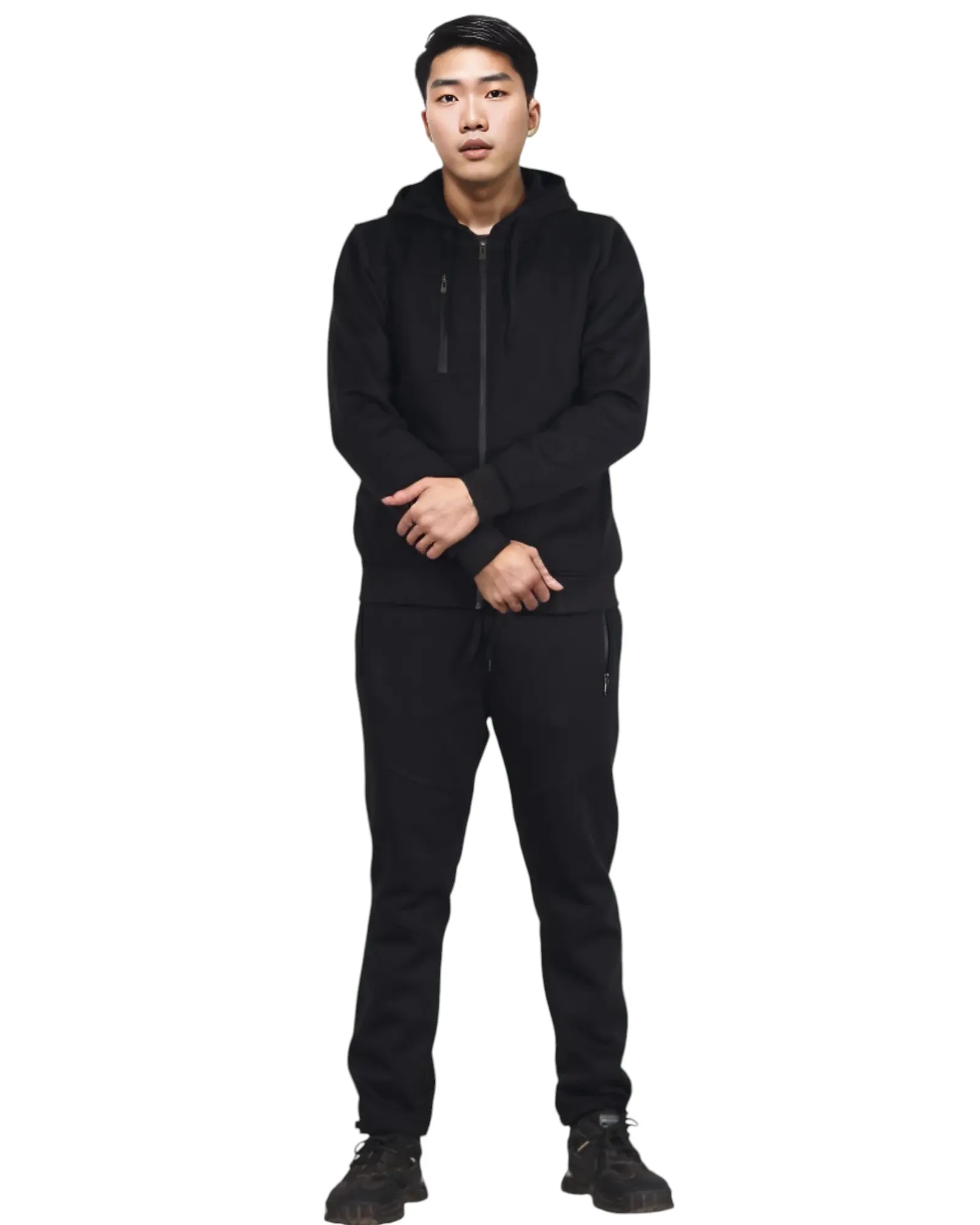 Men's Sweatsuit Soft Fleece Sweat Jacket with Sweatpants