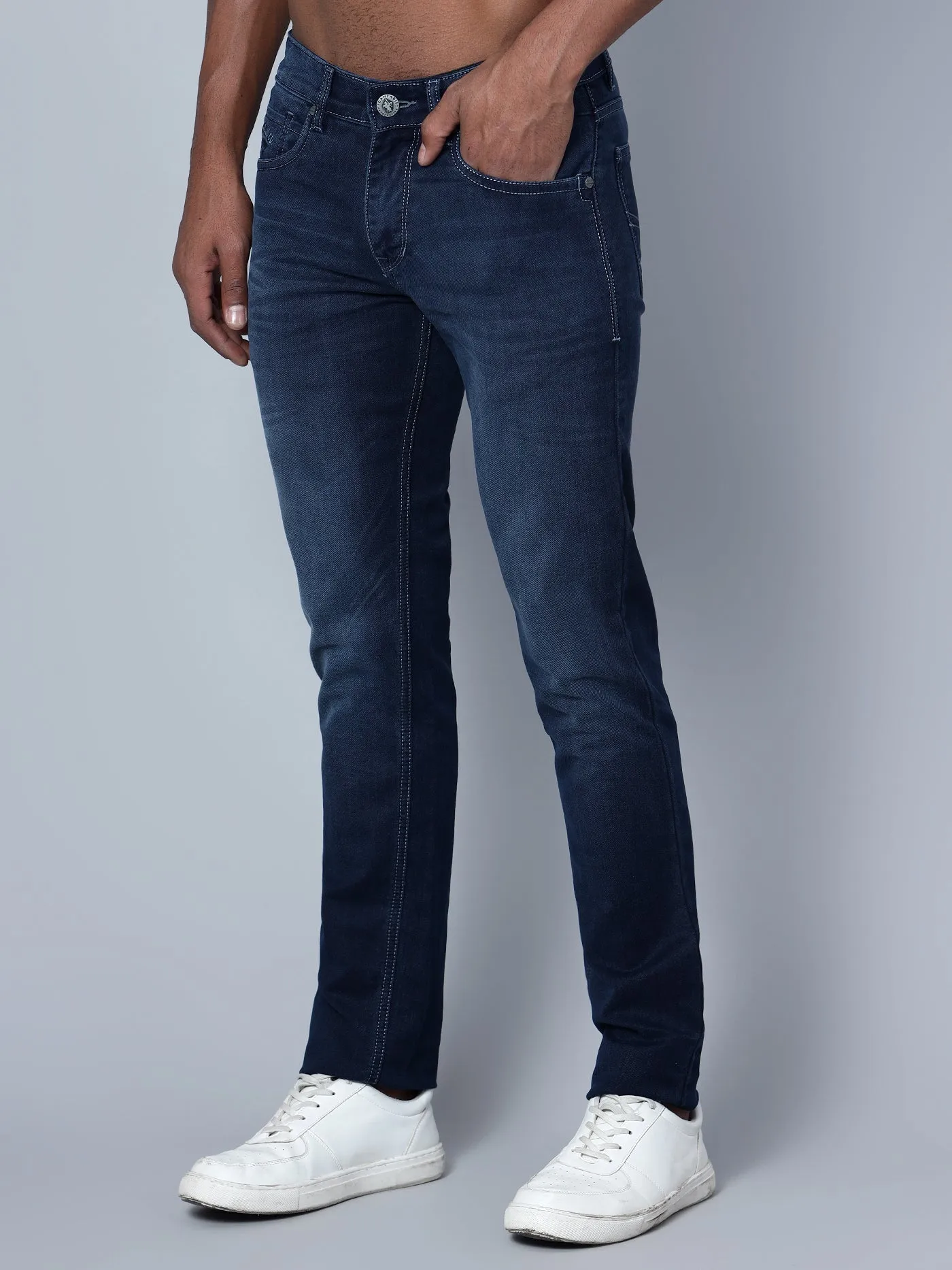Men's Ultra Narrow fit Medium Fade Dark Blue Jeans