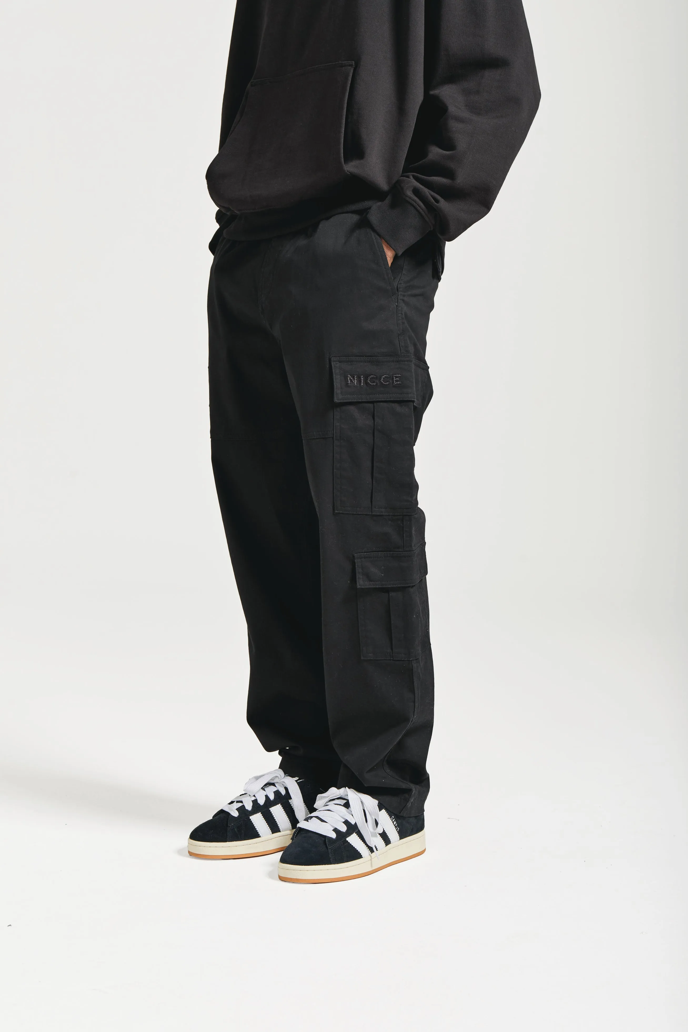 NICCE Mens 4 Pocket Cargo Pants | Black