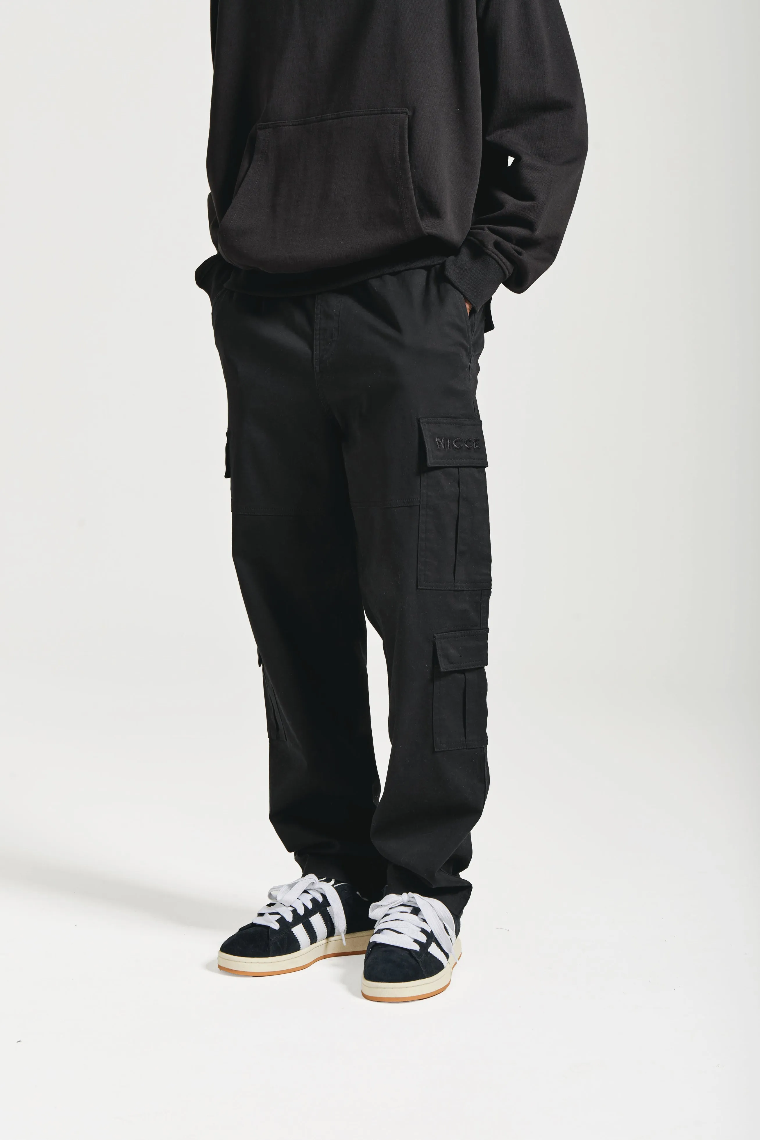 NICCE Mens 4 Pocket Cargo Pants | Black