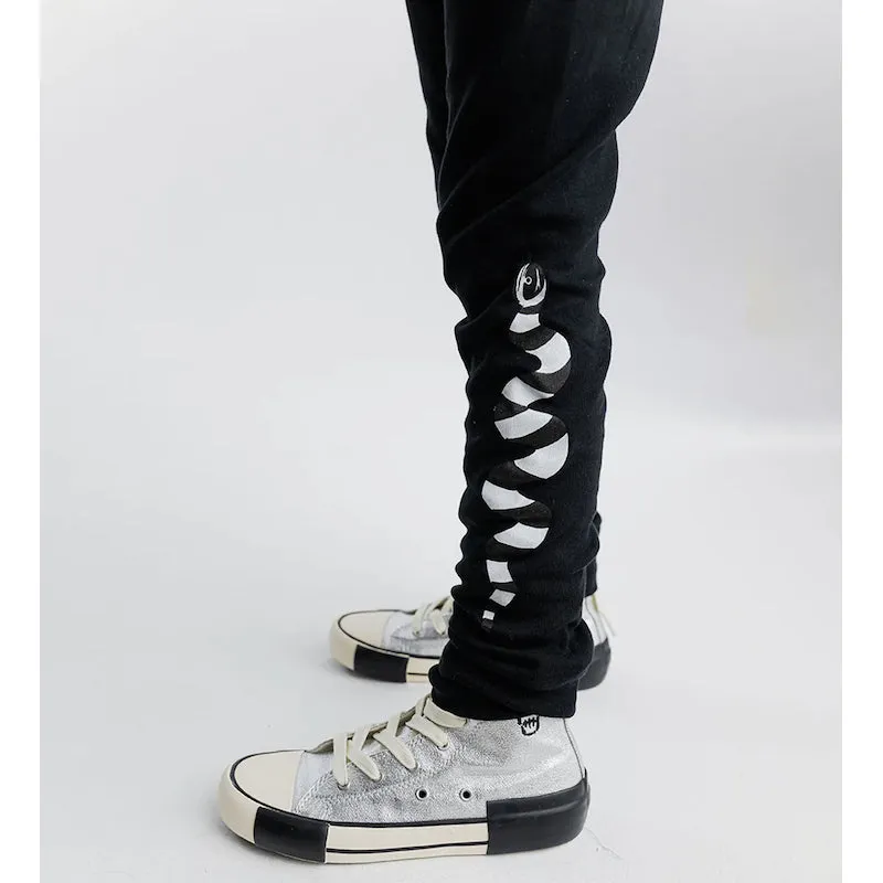 NUNUNU Stripey Snake French Terry Baggy Pants