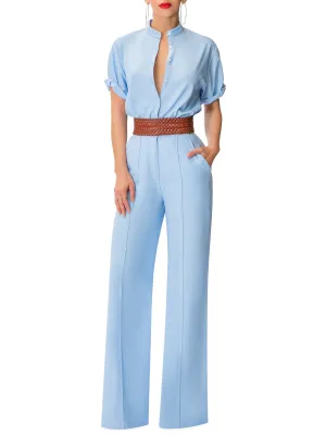 "Hermosa" Rolled Short Sleeve Button-Down Shirt