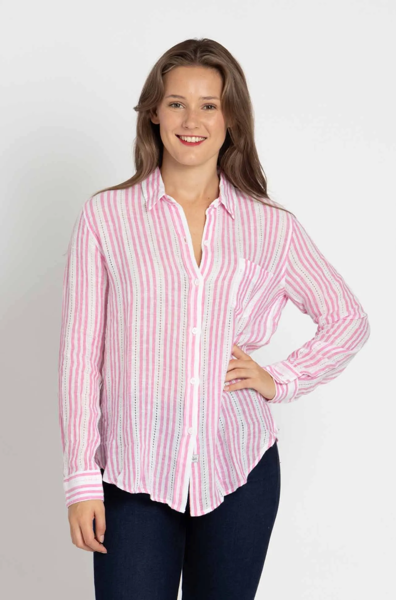 Rails - Charli Shirt in Barnacle Stripe