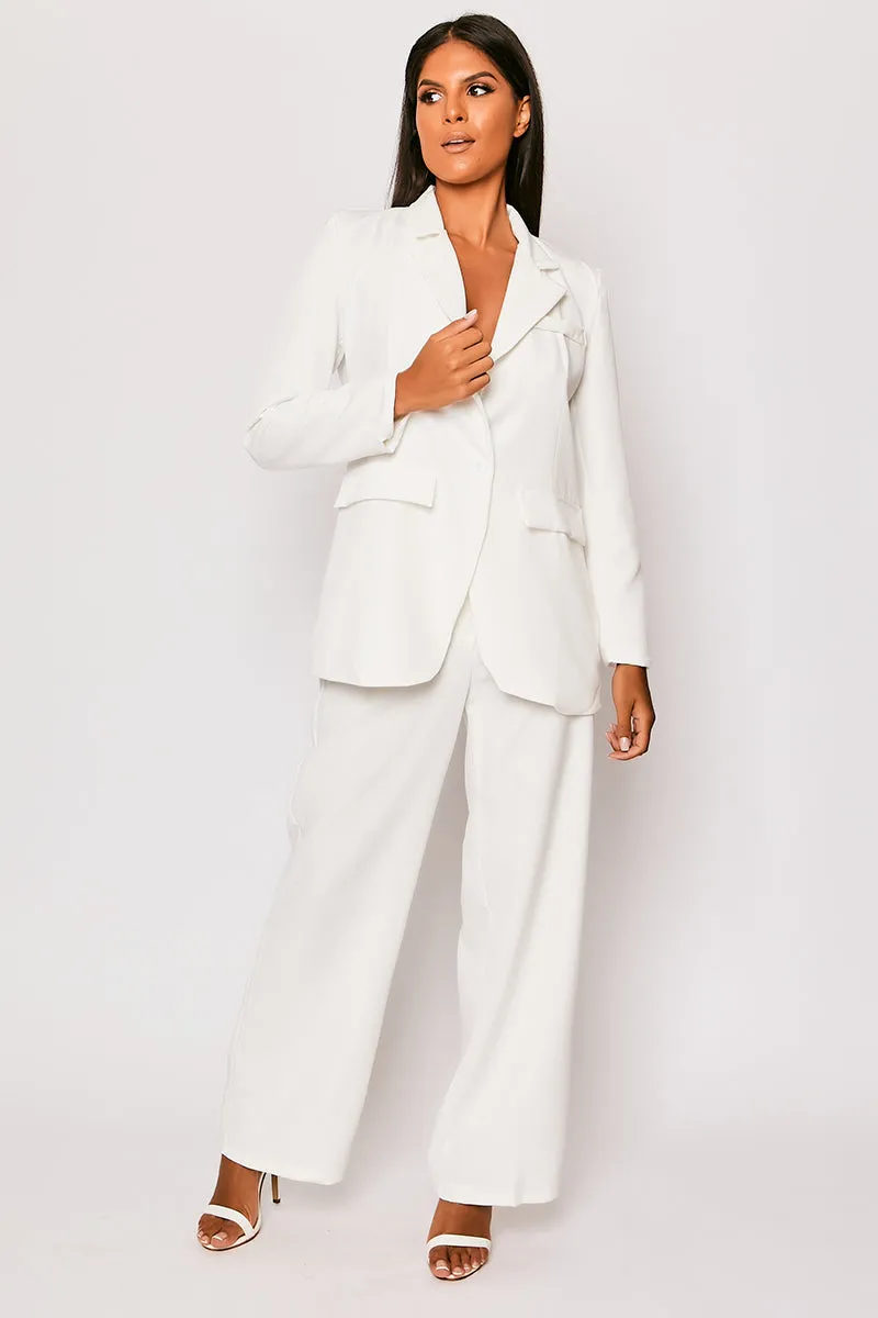Raye - White Oversized Tailored Blazer Set