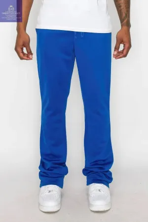 Royal Blue Flare Leg Stacked Fit Sweatpants
