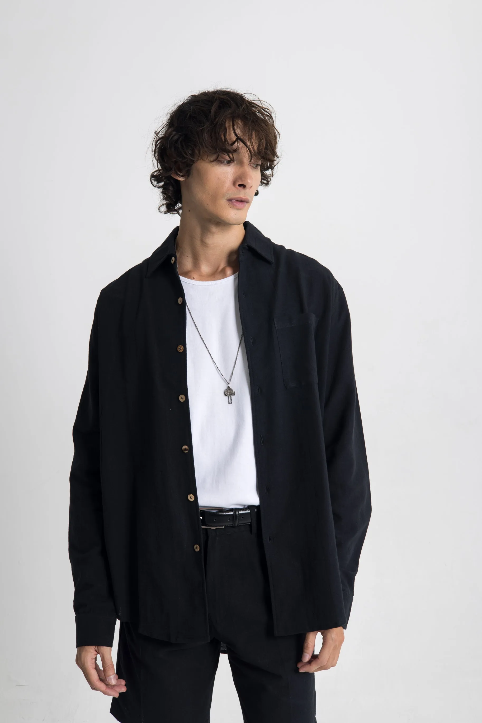 Seaside Linen - Black Sand LS