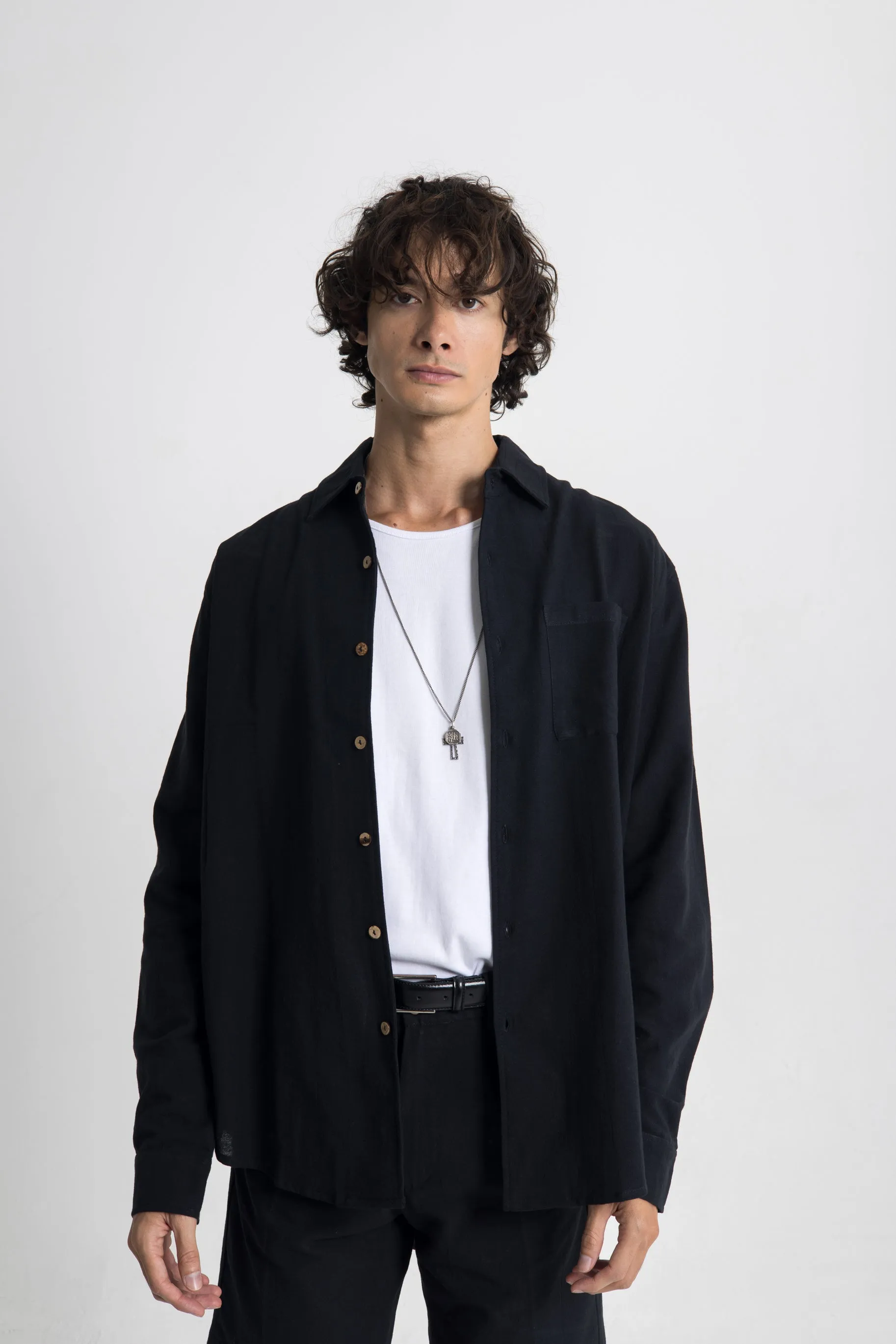 Seaside Linen - Black Sand LS