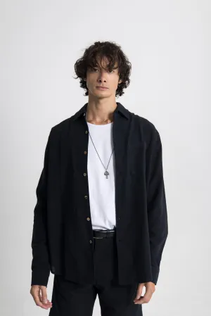 Seaside Linen - Black Sand LS