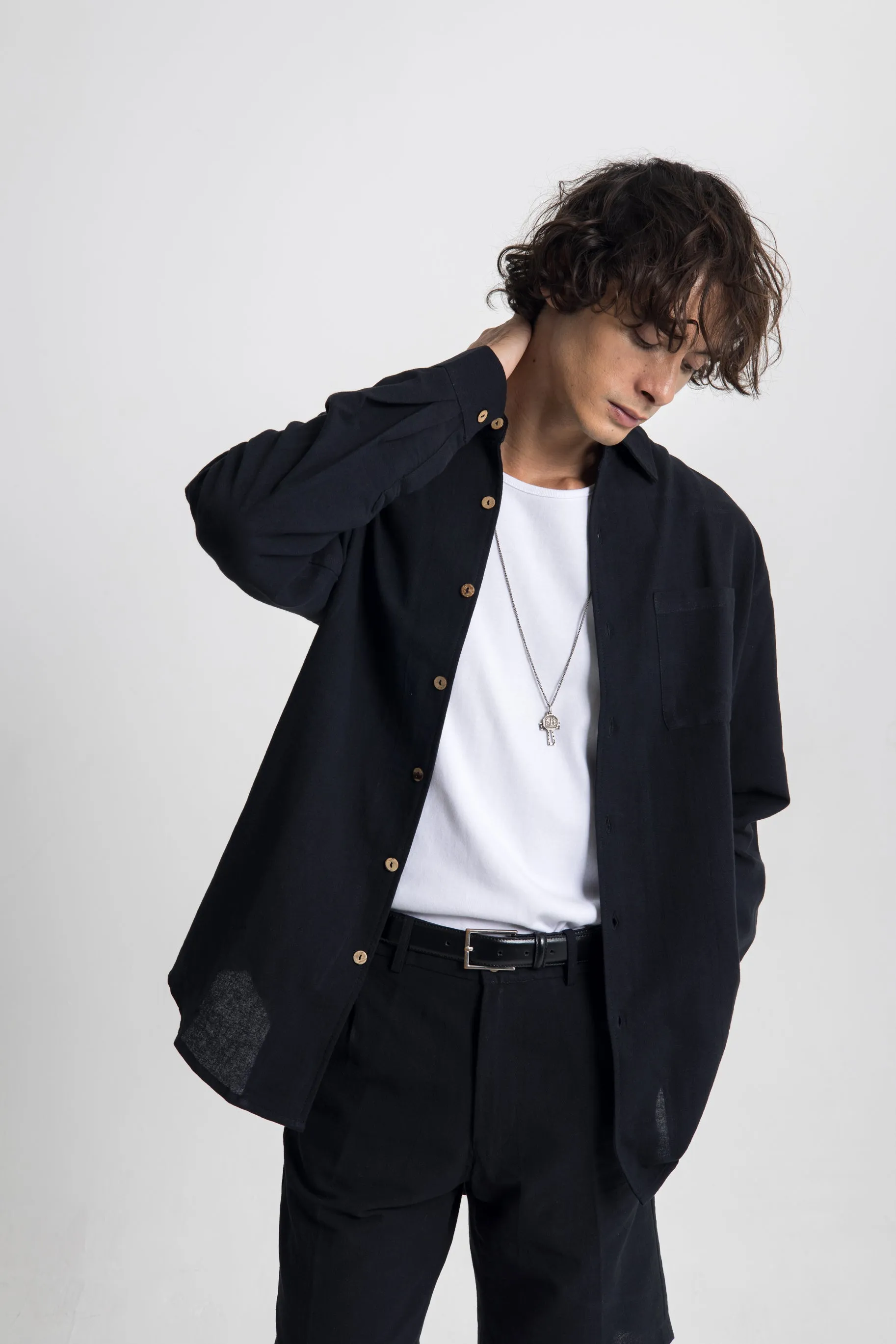 Seaside Linen - Black Sand LS
