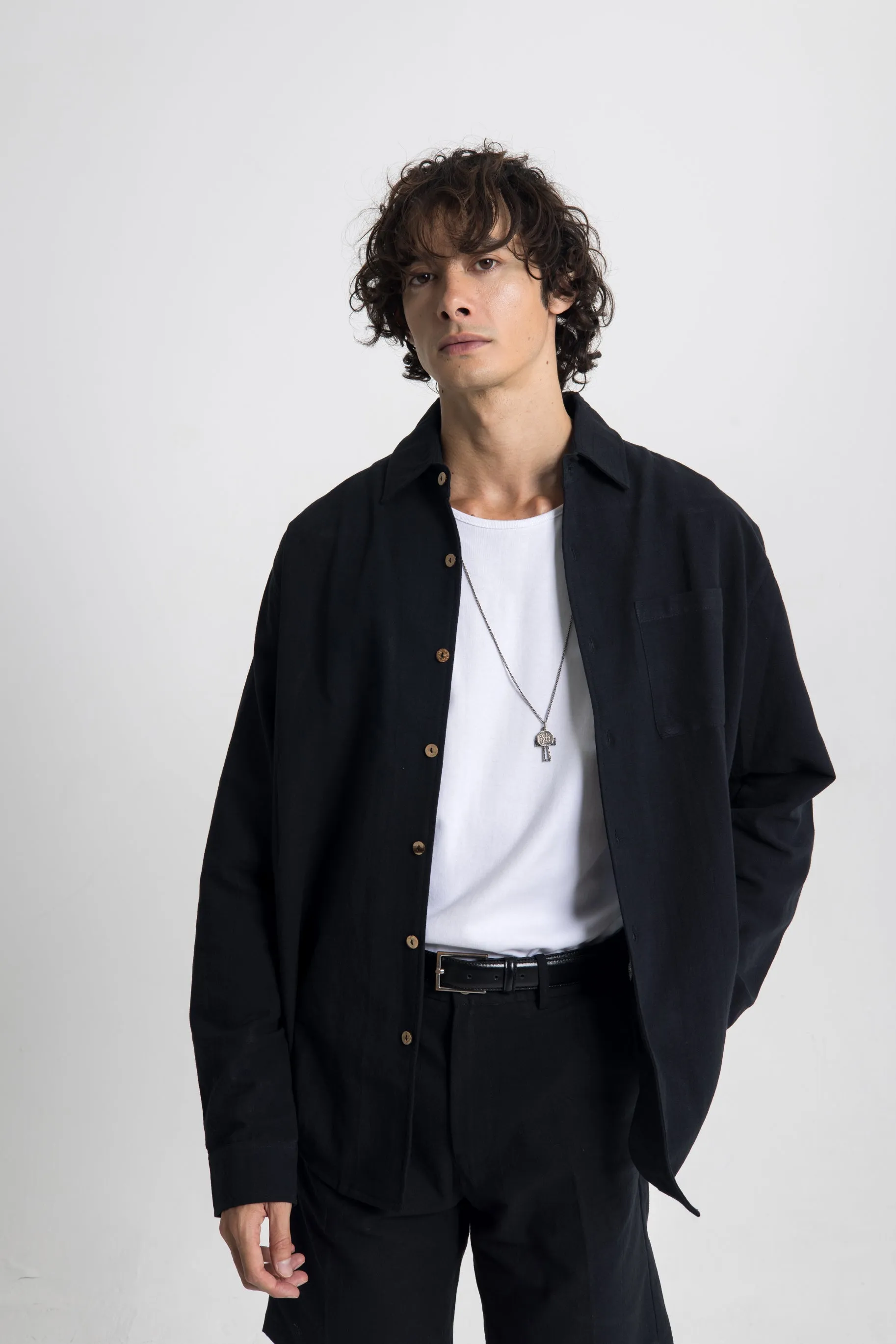Seaside Linen - Black Sand LS