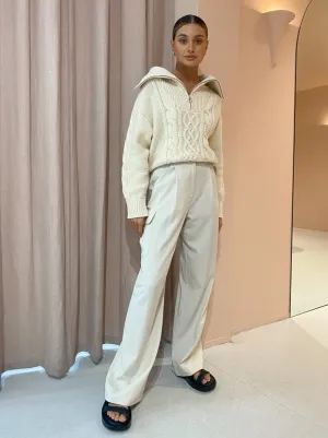 Shona Joy Sara Utility Relaxed Pant in Crema
