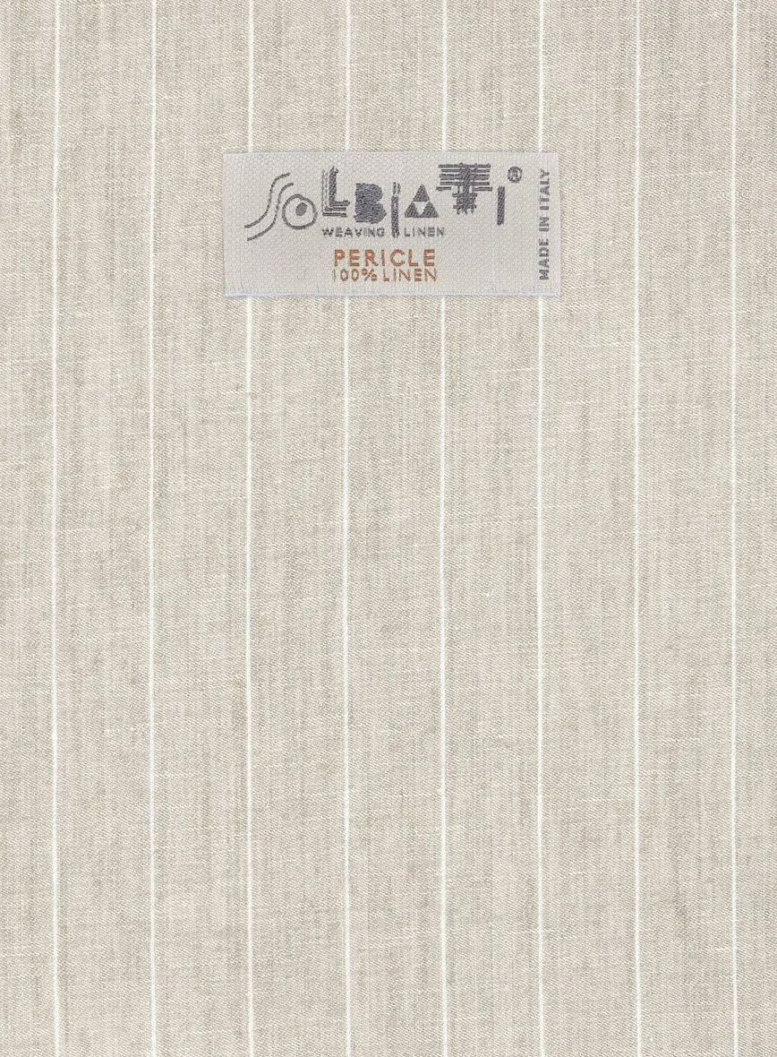 Solbiati Barn Beige Stripe Linen Pants