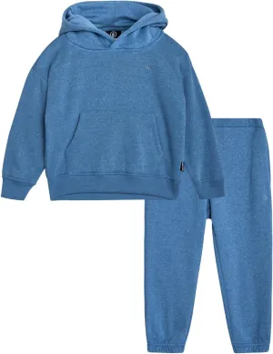 Volcom Toddler Boys Joggers Set - 2 Piece Fleece Pullover Hoodie and Jogger Pants - Matching Outfit for Little Boys (12M-7)
