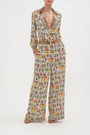 WIDE LEG WAISTED PANT A TRIP DOWN THE COMIC STRIP