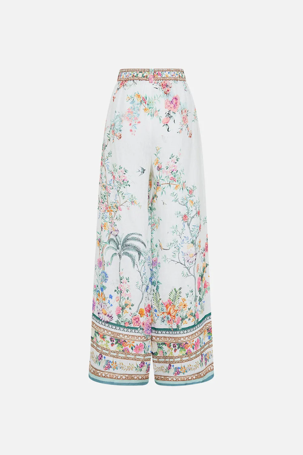 WIDE LEG WAISTED PANT PLUMES AND PARTERRES