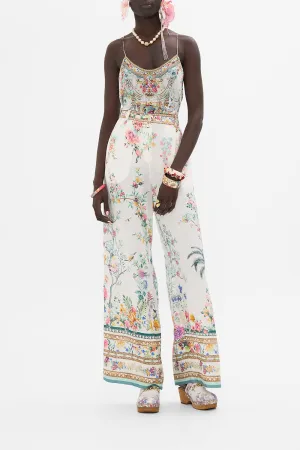 WIDE LEG WAISTED PANT PLUMES AND PARTERRES