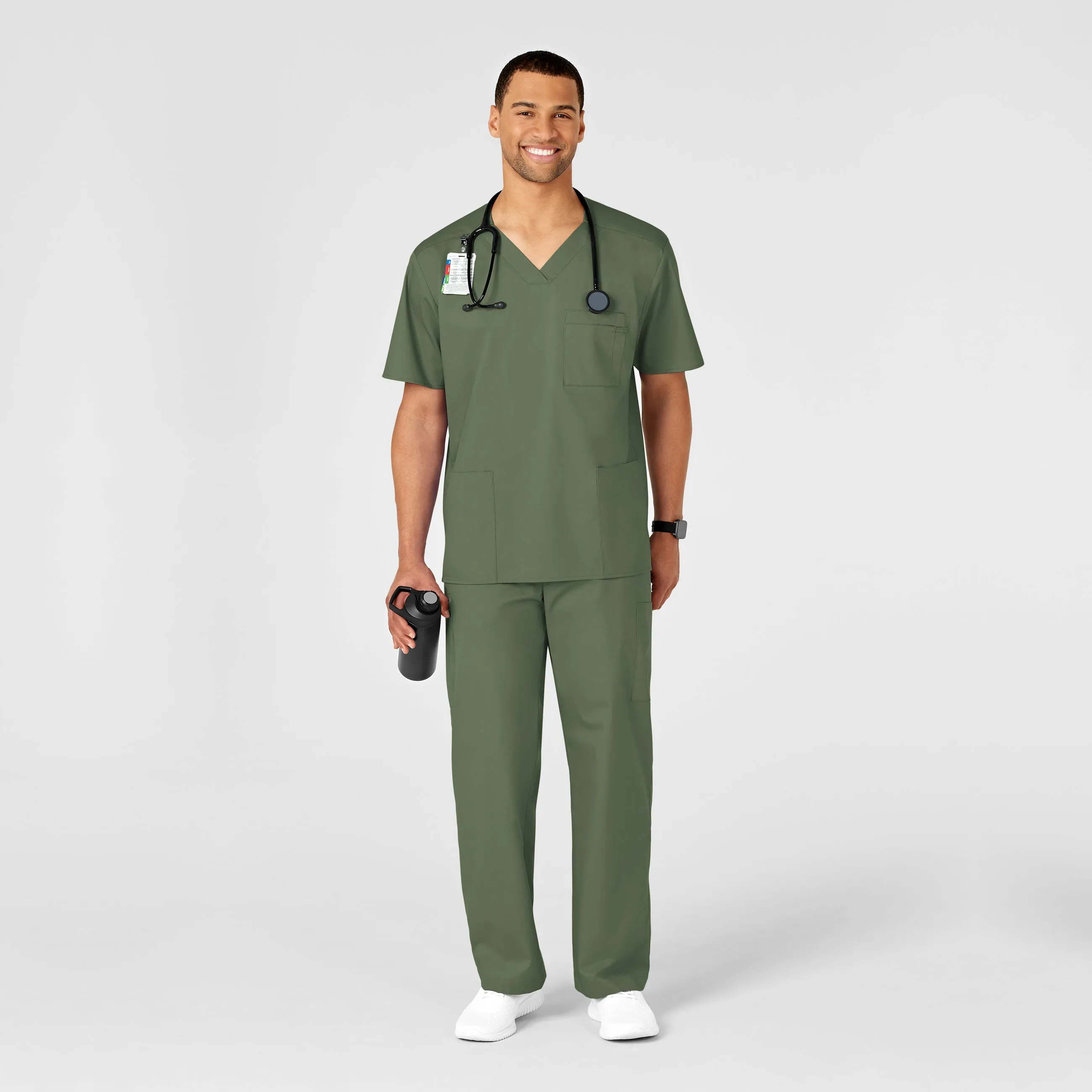 WonderWORK Men's Cargo Scrub Pant - Olive