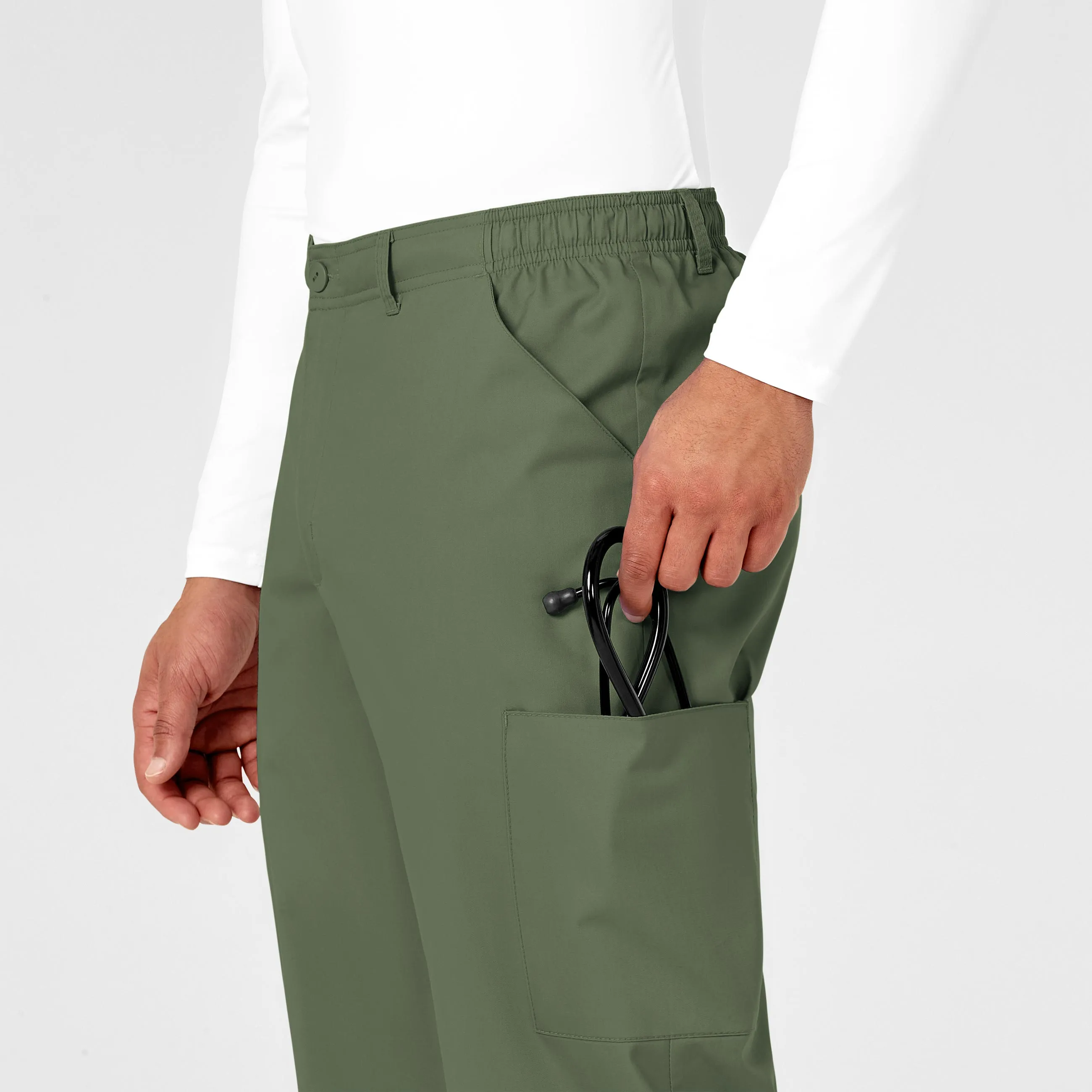 WonderWORK Men's Cargo Scrub Pant - Olive