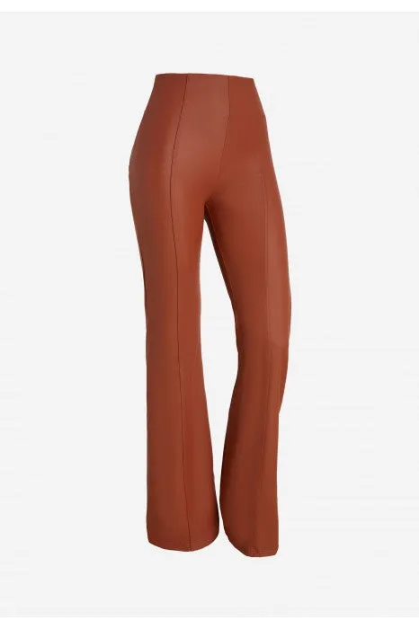 (WRUP29SHS431-M87) Flared Leater Look met Zij Ritssluiting ♥